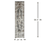 (D393) Grey & White Antique Medallion Runner, 2x7