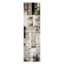 (B501) Ivory & Grey Abstract Block Runner, 2x6