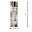 (B501) Ivory & Grey Abstract Block Runner, 2x6