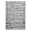 (B652) Genevieve Red & Blue Distress Look Area Rug, 5x8