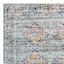 (B652) Genevieve Red & Blue Distress Look Area Rug, 5x8
