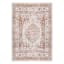 (B657) Blue & Ivory Faded Traditional Medallion Design Area Rug, 5x8