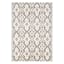 (A463) Raymond Ivory & Dark Grey Moroccan Styled Area Rug, 5x8