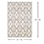 (A463) Raymond Ivory & Dark Grey Moroccan Styled Area Rug, 5x8