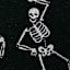 Dancing Skeletons Printed Coir Mat, 18x30