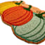 Homespun Harvest Pumpkin Trio Shaped Coir Mat, 18x30