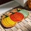 Homespun Harvest Pumpkin Trio Shaped Coir Mat, 18x30