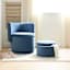 Swivel Chair with Storage Ottoman, Pink