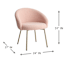 Jasmine Accent Chair, Pink