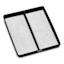 2-Compartment Black Cutlery Tray