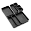 8-Piece Black Interlocking Bin Pack