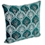 Found & Fable Teal Velvet Beaded Throw Pillow, 18"