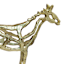 Gold Horse Figurine, 14"
