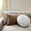 Crosby St. White Soft Textured Boucle Round Throw Pillow, 16"