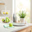 REAL SIMPLE 2-Tier White Metal Wire Fruit Basket