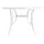 Woodhill Round Wavy Glass Patio Dining Table, White