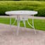 Woodhill Round Wavy Glass Patio Dining Table, White