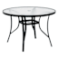 Woodhill Round Patio Dining Table, Black