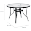 Woodhill Round Patio Dining Table, Black