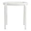 Glass Side Patio Table, White