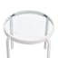 Glass Side Patio Table, White