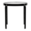 Wavy Glass Patio Side Table, Black