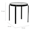 Wavy Glass Patio Side Table, Black