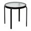 Wavy Glass Patio Side Table, Brown