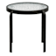 Wavy Glass Patio Side Table, Brown