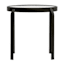 Wavy Glass Patio Side Table, Brown