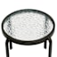 Wavy Glass Patio Side Table, Brown