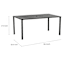 Grammercy Rectangle Patio Dining Table, Black