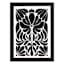 Enlarged Black Floral Framed Canvas Box Sign, 6x8