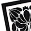 Enlarged Black Floral Framed Canvas Box Sign, 6x8