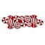 Peppermint Swirl Peppermint Fully Beaded Table Runner, 36x13