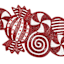 Peppermint Swirl Peppermint Fully Beaded Table Runner, 36x13