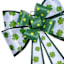 Green & White Shamrock Bow Wall Decor, 25"