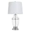Clear Seeded Glass Lamp with Shade, 30"