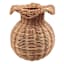 Natural Rattan Scalloped Lip Vase, 9"