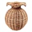 Natural Rattan Scalloped Lip Vase, 13"