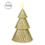 Twill Christmas Tree LED Candle with Timer, 3x5