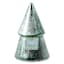 White Birch Mint Scented Ice Blue Ribbed Mercury Glass Tree Candle, 7oz