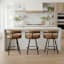 Set of 3 Noah Cognac Counter Stools