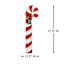 Peppermint Swirl Candy Cane Leaner, 4'