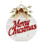 Homespun Red Merry Christmas Ornament Leaner, 2'