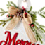 Homespun Red Merry Christmas Ornament Leaner, 2'