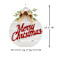 Homespun Red Merry Christmas Ornament Leaner, 2'