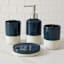Honeybloom Blue Glazed Bathroom Set