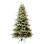 (B9) Pre-Lit Flocked Glenco Spruce Christmas Tree, 7.5'
