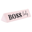 Pink Ceramic Boss Lady Block Sign, 2x7